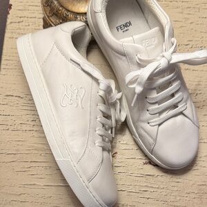 Fendi Women's Cream Sneakers